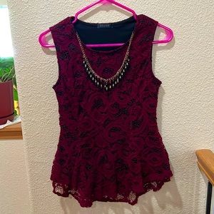 Burgundy Dressy top